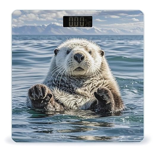 Sea Otter Smart Scale for Body Weight Accurate Bathroom Scale with LED Display Digital Weight Scales Weighing Machine High Precision Scales for Bath Home