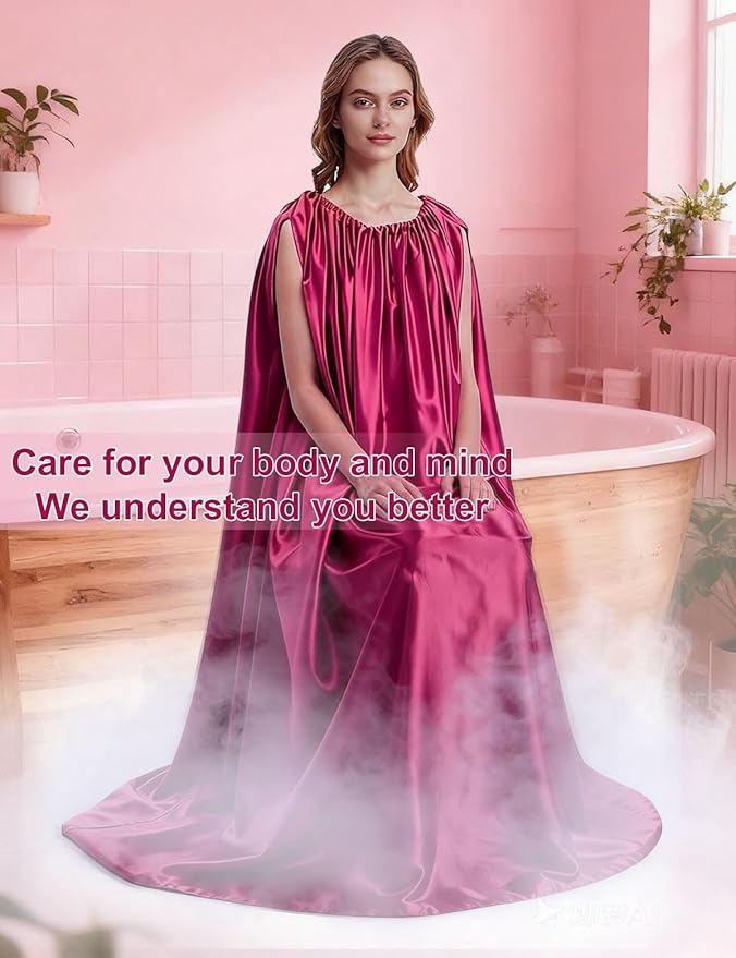 Steaming Seat Kit for Women | Wooden Stool with Silk Gown &amp Cushion Herbal Sitz Bath Blend &amp Basin for Feminine Carefor Pelvic Comfort &amp Postpartum Recovery