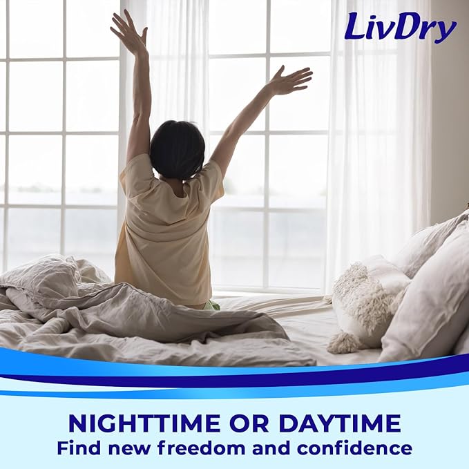 LivDry Adult S Incontinence Underwear Overnight Comfort Absorbency Leak Protection Small 18-Pack