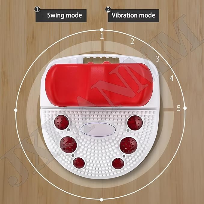 Foot Massager Machine Fitness Blood Chi Machine Rocking Physiotherapy Chi Massage Foot Leg Massager for Blood Circulation Chi Machine Relieve Fatigue Red
