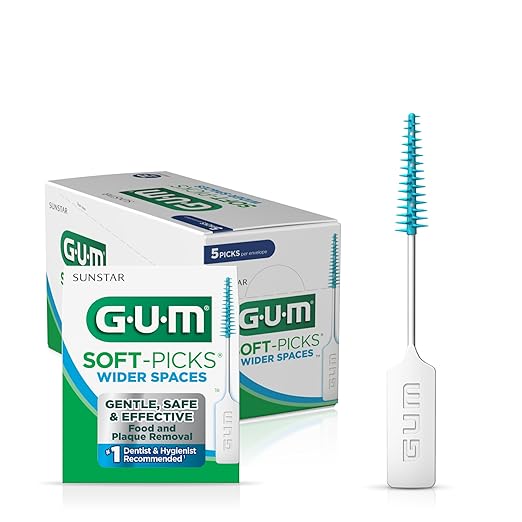 GUM Soft-Picks Wider Space 634PG Dental Picks Professional Sample 72 Envelopes Per Box
