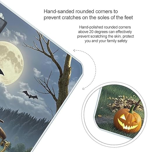 Moonlight Bat Night Bathroom Scale for Body Weight Bathroom Weighing Scales with Back Lit LED Display Sturdy Tempered Glass Body Weight Bathroom Scale 400lb Weighing