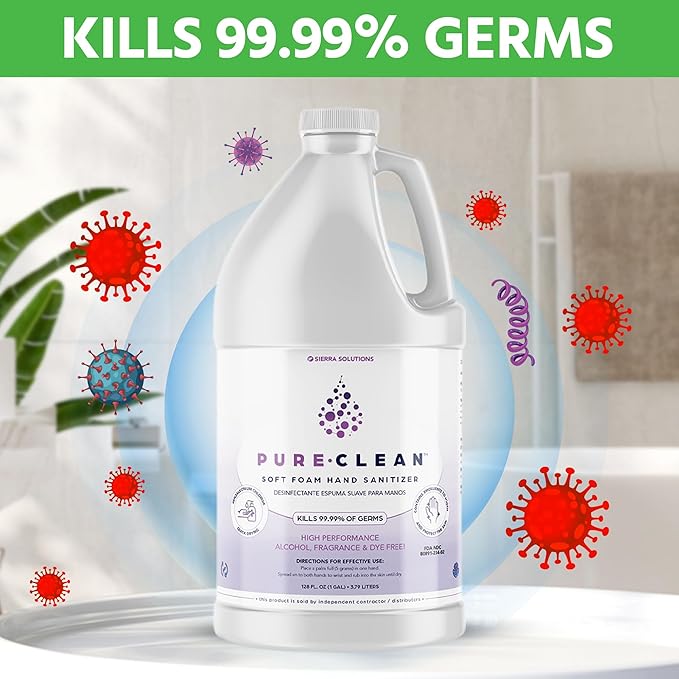 PURE•CLEAN™ BZK SOFT FOAM HAND SANITIZER (1 Gallon)