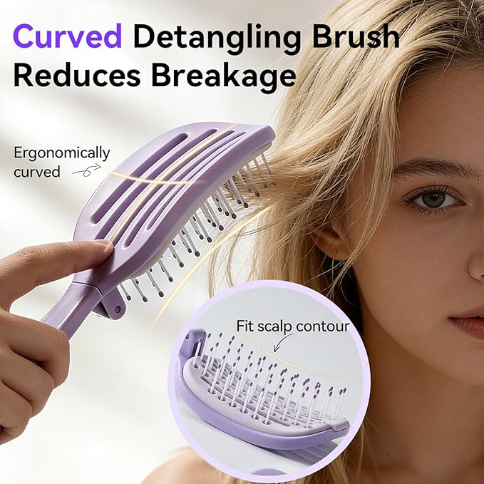Adjustable Curling Iron Hair Crimper for Women - 1&amp1.25 Inch Waver Tool Creates Beach Waves &amp Tight Curls Anti-Scald Fast Heating Dual Voltage&ampTravel Hair Brush