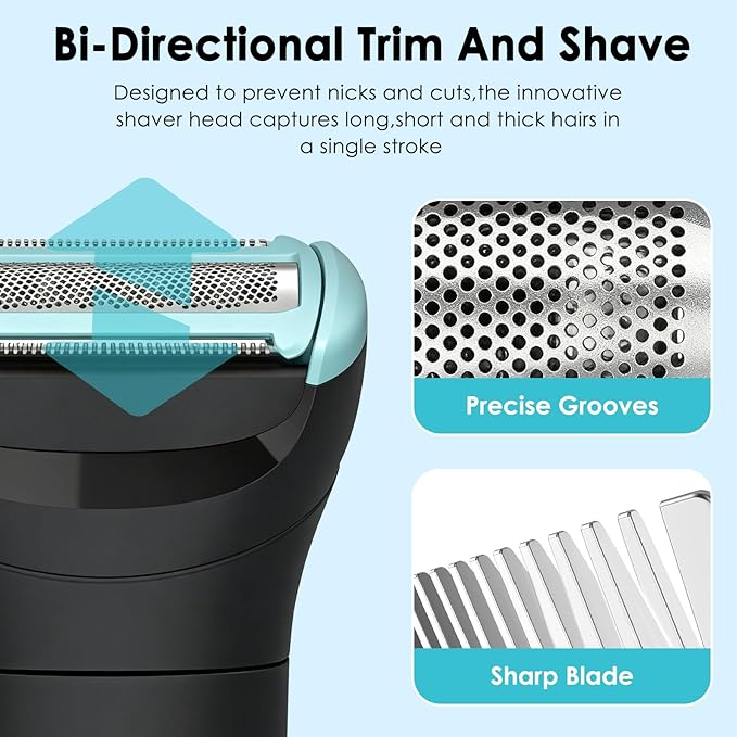 Replacement Shaving Foil Head Compatible with Philips Norelco Body Groomer Series BG5000 BG7000 BG9000 Light Green 2 Pack - BG2010/40
