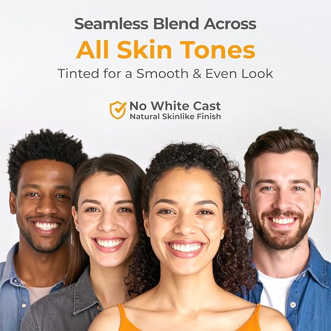 UV Doux Mineral Sunscreen SPF 50 PA+++ | Tinted Oil-Free Water Resistant No White Cast | Zinc &amp Iron Oxide | For Sensitive &amp Acne-Prone Skin Broad Spectrum 100% Mineral | Men Women 1.7oz P
