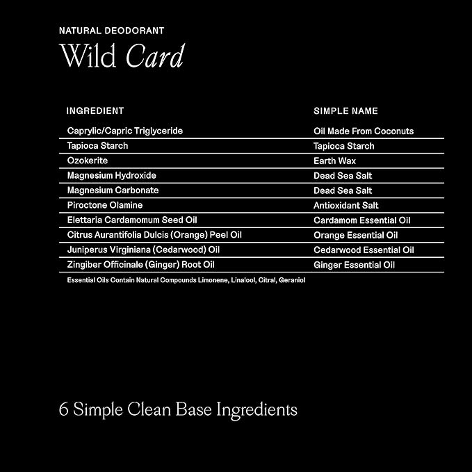 Each &amp Every All Natural Deodorant for Women &amp Men - Sensitive Skin Vegan Baking Soda &amp Aluminum-Free Deodorant - Clean Long Lasting Odor Control - Cardamom &amp Ginger Natural Fragranc