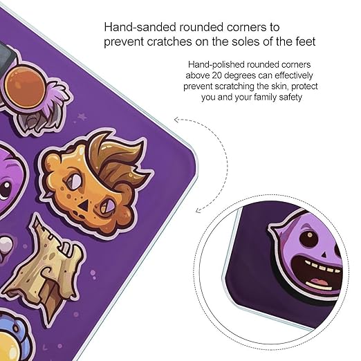 Purple Cartoon Style Scale for Body Weight Precision Bathroom Weighing Scales with Back Lit LCD Display Sturdy Tempered Glass Body Weight Scales Digital Bathroom Scale 400lb