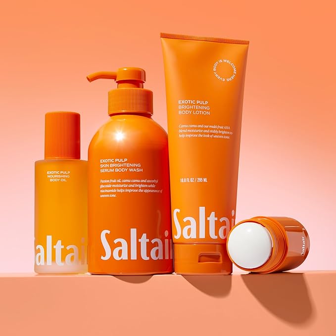 Saltair Body Wash 2-Pack – Moisturizing Body Wash with Niacinamide &amp Vitamin C – Scented Shower Gel for Women and Men – Exotic Pulp Scent 2x 17oz – Vegan Cruelty-Free Paraben-Free