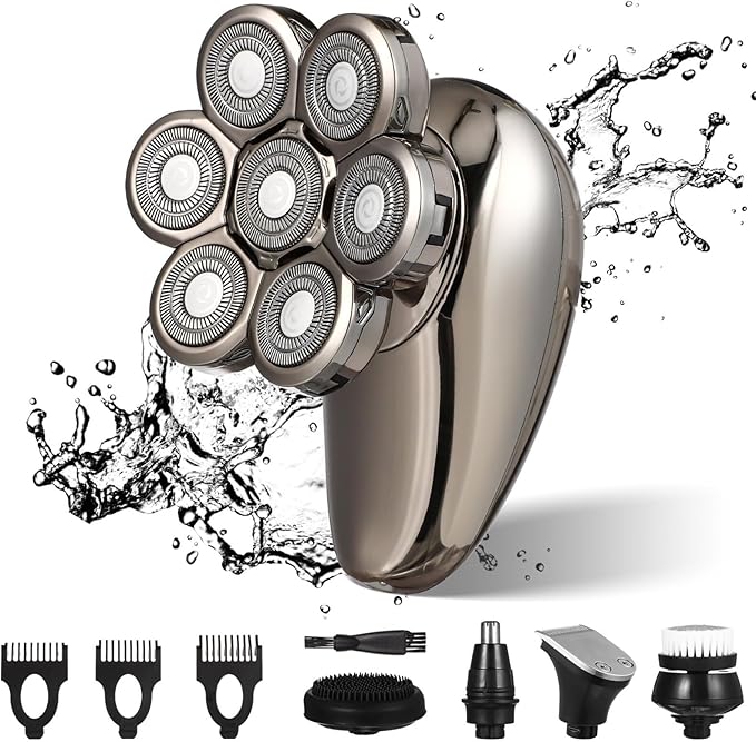Beaupretty Beard Kit for Men Electric Shaver Razor Face and Head Trimmer Hair Removal Machine Nose Hair Trimmer Portable Rustproof Stainless Steel