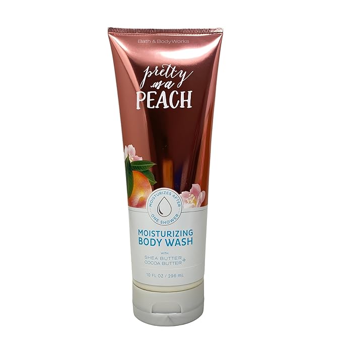 Bath &amp Body Works Pretty As a Peach 2 Moisturizing Body Washes with a Peach Gardenia Bar Soap
