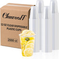 1000 Pack 12 oz Clear Plastic Cups12 Ounce Disposable Drinking Cups for PartyDisposable Coffee CupsEvents