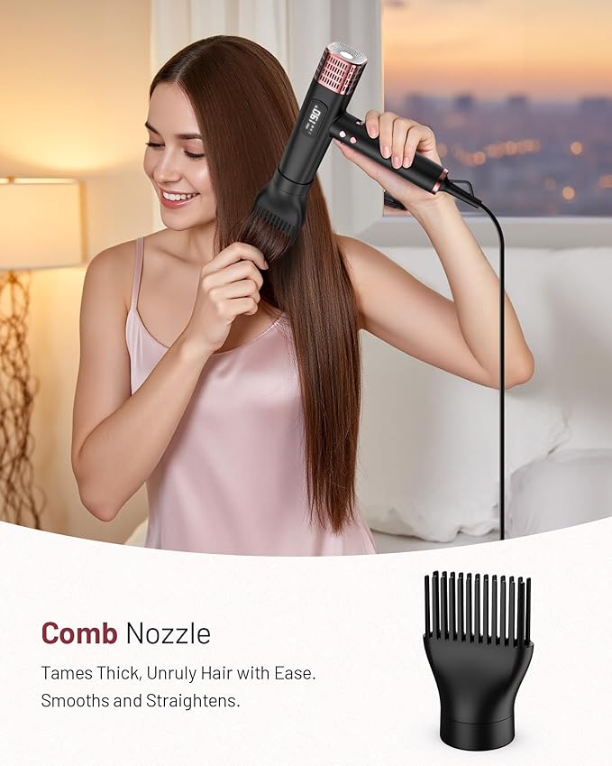 Dual Voltage Ionic Hair Dryer with Diffuser - 1875W High-Speed Blow Dryer for Women Fast Drying No Heat Damage Low Noise Lightweight European Travel 110V-120V/220V-240V Gifts for Women
