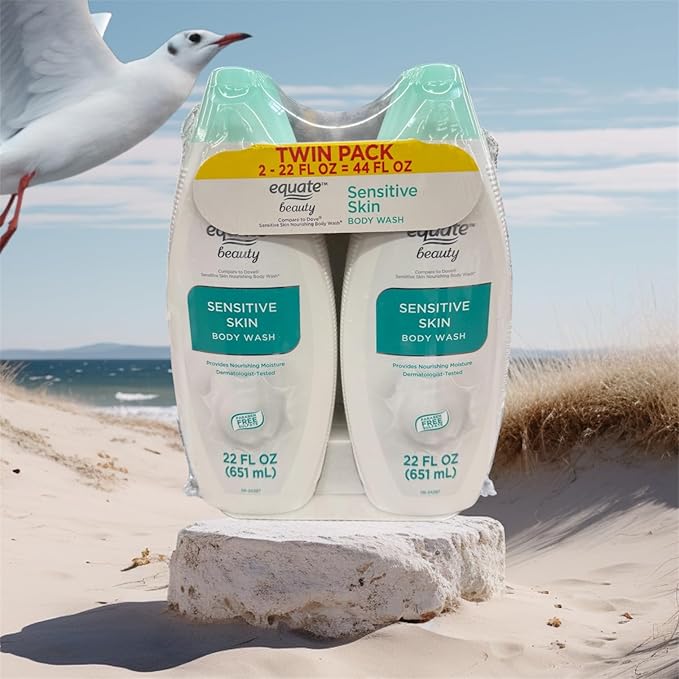 Deep Moisturizing Body Wash Twin Pack – 2 x 22 fl oz (44 fl oz Total) – Hydrating Daily Cleanser for Soft &amp Smooth Skin – Fresh Scent