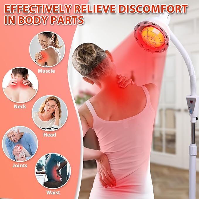 Infrared LightWhite 275W Near Red Infrared Heat Lamp for Relieve Joinpt Pain and Muscle Aches