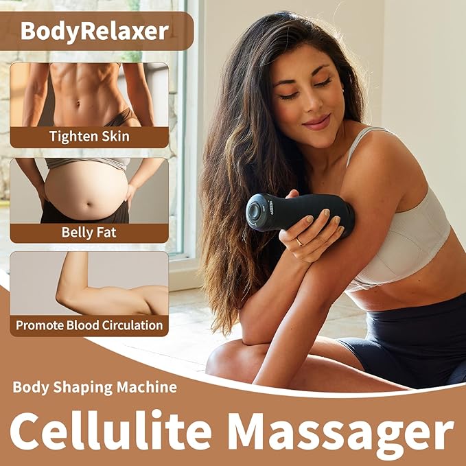 Massage Gun Deep Tissue for Women Vibration Therapy for Muscle Recovery Pain Relief Cellulite Massager for Leg Thigh Abdomen Neck Shoulder Lymphatic Drainage Massager Body Sculpting Machine