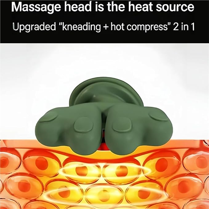 Bionic 4D Shiatsu Neck and Back Massager Portable Deep Tissue Massager with Heat Simulated Human Hand Kneading Electric Massage for Pain Relief Muscle Relaxation and Shoulder Stress Release