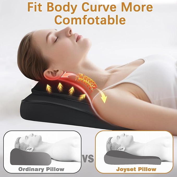 Joyset Back Massager with HeatNeck Massager for Back Pain Deep Tissue4D Kneading Shiatsu Lower Back Massage Pillow for Neck Shoulder LegsGifts for MomDadWomenMen
