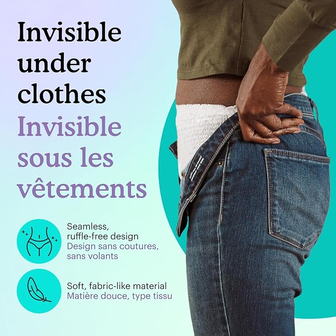 Because Overnight Absorbency Pull Ups - Adult Disposable Incontinence Underwear Extra Absorbent Nighttime Briefs for Men and Women White Small/Medium 20 Count