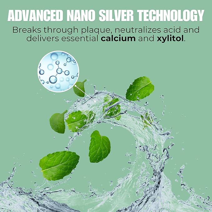 Elementa Silver Nano Silver Xylitol Mouth Wash Refill Pack | Mouth Rinse Oral Care 40 oz | Dentist Formulated Alcohol and Fluoride Free (Winter Mint)