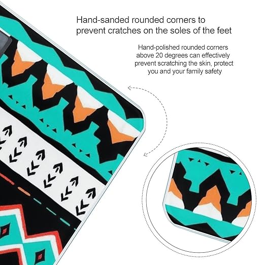 Men's Fashion Automatic Switch Digital Bathroom Weighing Scale Smart Scale Ethnic Aztec Geometric Indiana Western Southwest Pattern