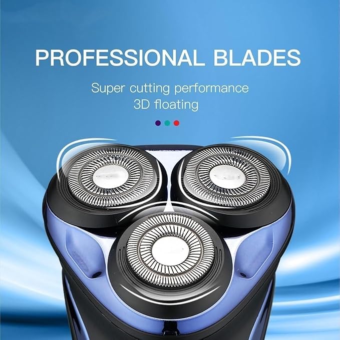 WEedsy Electric Razor for Men Professional Electric Shaver Razor Waterproof Beard Trimmer Rotary 3D Floating Shaving Rechargeable Electric Shaver for Men