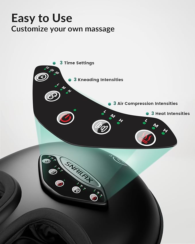 Snailax Shiatsu Neck Massager and Foot Massager