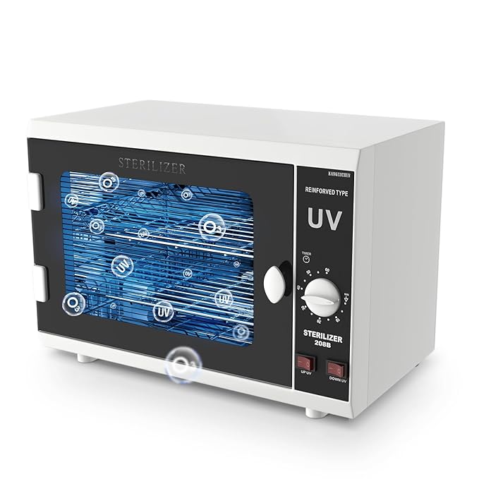 UV Sanitizer Cabinet. Dual Lamp UV Light Sanitizer Box with Timer Setting Suitable for Cleaning of Various Items