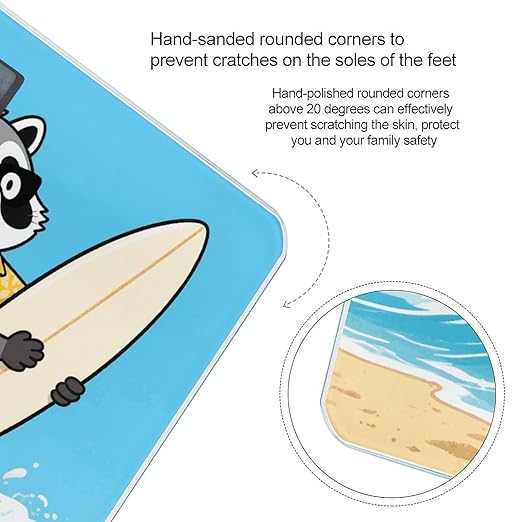 Funny Raccoon Weight Scale Cute Bathroom Scale for Body Highly Accurate Digital Weighing Machine for People Compact LCD Display Scales with Sturdy Toughened Glass Scales