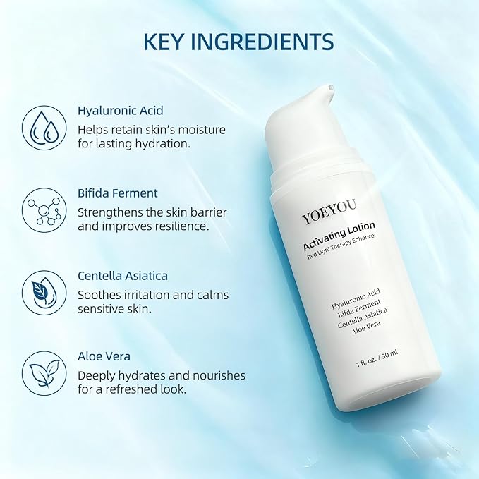 Red Light Face Mask and Activating Lotion