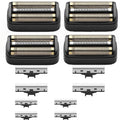 4 Pack Shaver Replacement Electric Lithium Titanium Precision Foil And Inner Blade Cutters Compatible with Andis 17300 reSURGE Electric ShaverBlack