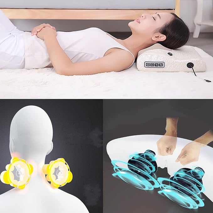 Cervical MassagerMulti-Function Massage Cushion Three Massage Methods Infinitely Variable Speed Comfortable and Breathable for Relax The Body