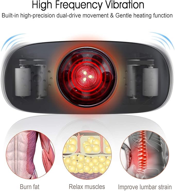 OWAYS Slimming Belt Weight Loss Machine for Women Adjustable Vibration Massage 4 Massage Modes Belly Fat Burner Promote Digestion NOT Cordless