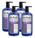 Dr Teal's Epsom Salt Body Wash 4-Pack (96 Fl Oz Total) Soothe &amp Sleep with Lavender