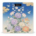Vintage Flower Scale for Body Weight Sturdy Tempered Glass Weighing Scales with LCD Display Accurate Digital Bathroom Scale Convenient Body Fat Smart Scales Easy Read