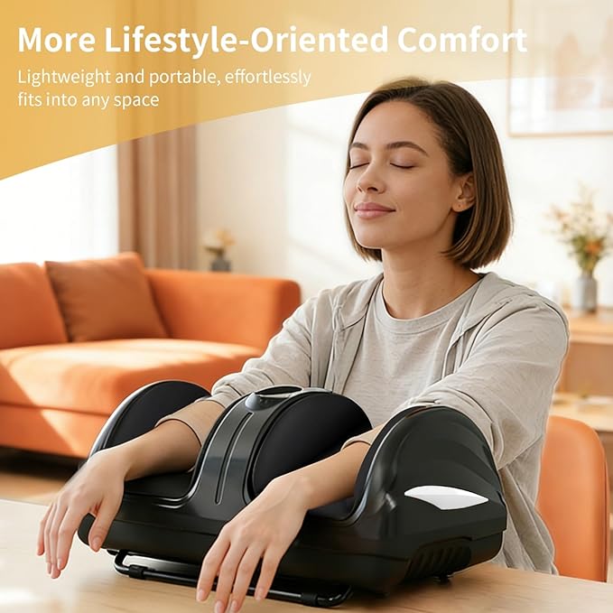 TISSCARE Foot Massager for Neuropathy: Shiatsu Feet Massager with Heat for Plantar Fasciitis Pain Relief Circulation Deep Kneading Relaxation Massage for Women Men