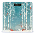 Merry Christmas Birch Tree Bathroom Scale for Body Weight Bathroom Weighing Scale with Backlit LCD Display Highly Accurate Measures Weight Up to 180kg