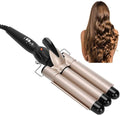 3 Barrel Curling Iron25mm?1 inch ?Professional Hair Curling Wand with Two Temperature Control 3 Barrel Hair Waver Compatiable for All Hairstyles