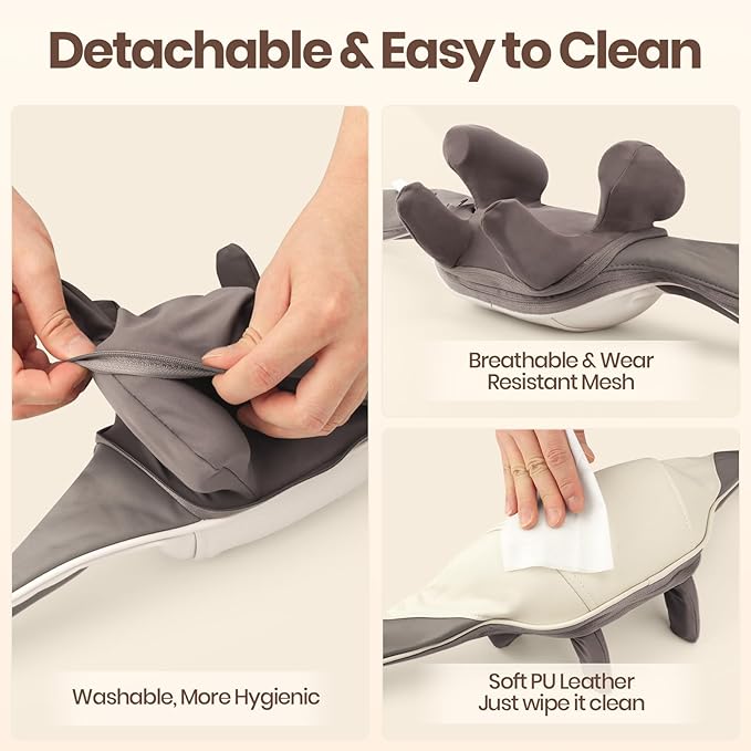 Neck and Shoulder Massager 6D Neck Massager for Pain Relief Deep Tissue Brushless Neck Massager with Heat 10 Mins Auto-Off 2 Modes &amp 3 Speeds Ideal Gift for Friends Family Lover