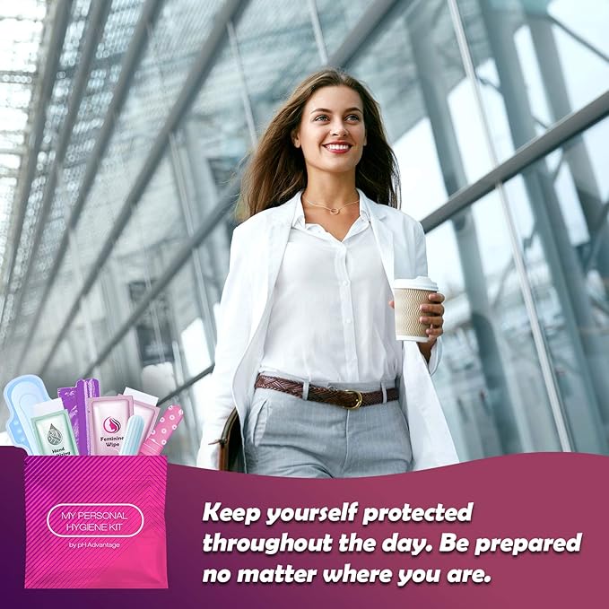 Pink Style Menstrual Kit All-in-One 10 Pack | Convenience on The Go | Period Kit Pack for Travelling Tweens &amp Teenagers or just When You’re Out | Individually Wrapped Feminine Hygiene Product
