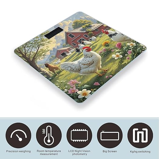 Chickens and Farm Scale for Body Weight Smart Scales Digital Bathroom Scale High Precision Weighing Scales with Large Display Weighing Machine for People