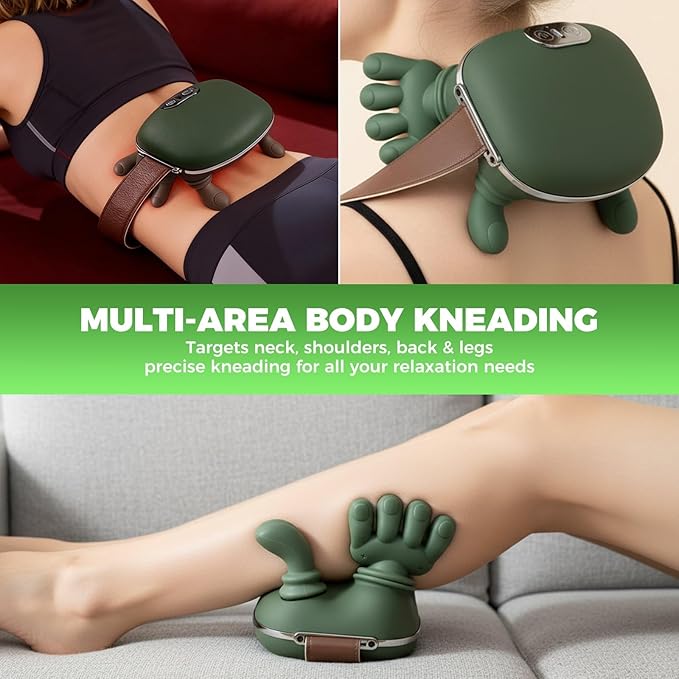 Shoulder &amp Neck Massager with Heat 4D Bionic Heated Neck Massager with Fingers Simulates a Real Palm Massage for Comfort 3 Intensity Levels + 2 Heat Settings Relax Muscle Tension