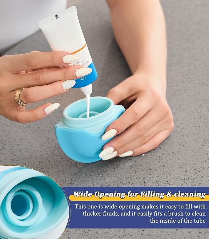 Sunscreen Applicator - Refillable Roll on Sponge Sunscreen Suncream &amp Lotion ApplicatorProof Sun Lotion Brush - 1.85 Oz Travel Size - Summer Beach Essentials -Baby &amp Toddler Friendly