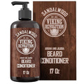 Viking Revolution Beard Conditioner w/Argan &amp Jojoba Oils - Softens &amp Strengthens - Sandalwood Scent - Beard Conditioner w/Beard Oil (17oz Conditioner)