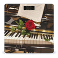 Red Rose on Piano Smart Scale for Body Weight Accurate Bathroom Scale with LED Display Digital Weight Scales Weighing Machine High Precision Scales for Bath Home