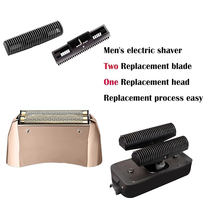 2 Pack Pro Shaver Replacement Foil and Cutters Compatible with andis 17220/17230 Shaver ProFoil Lithium Replacement