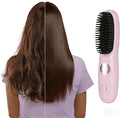 Wireless Hair Straightener mini Hair Straightener 3 Adjustable Temperature Settings LED Display Screen 2-Minute Fast Heating Travel Friendly Design Suitable for All Hairstyles (Pink)