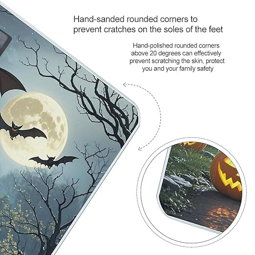Dead Tree Pumpkin Carriage Bathroom Scale for Body Weight Bathroom Weighing Scales with Back Lit LED Display Sturdy Tempered Glass Body Weight Bathroom Scale 400lb Weighing
