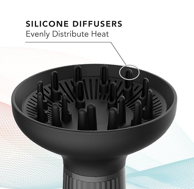 Diffuser Hair Dryer for Curly Hair – Ionic Technology Hair Dryer with Adjustable Heat &amp Speed Settings for Frizz-Free Defined Curls Lightweight Hair Dryer Wavy And Curly Hair
