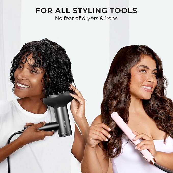 TYMO Heat Protectant Spray for Hair + Ring Hair Straightener Brush